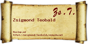 Zsigmond Teobald névjegykártya